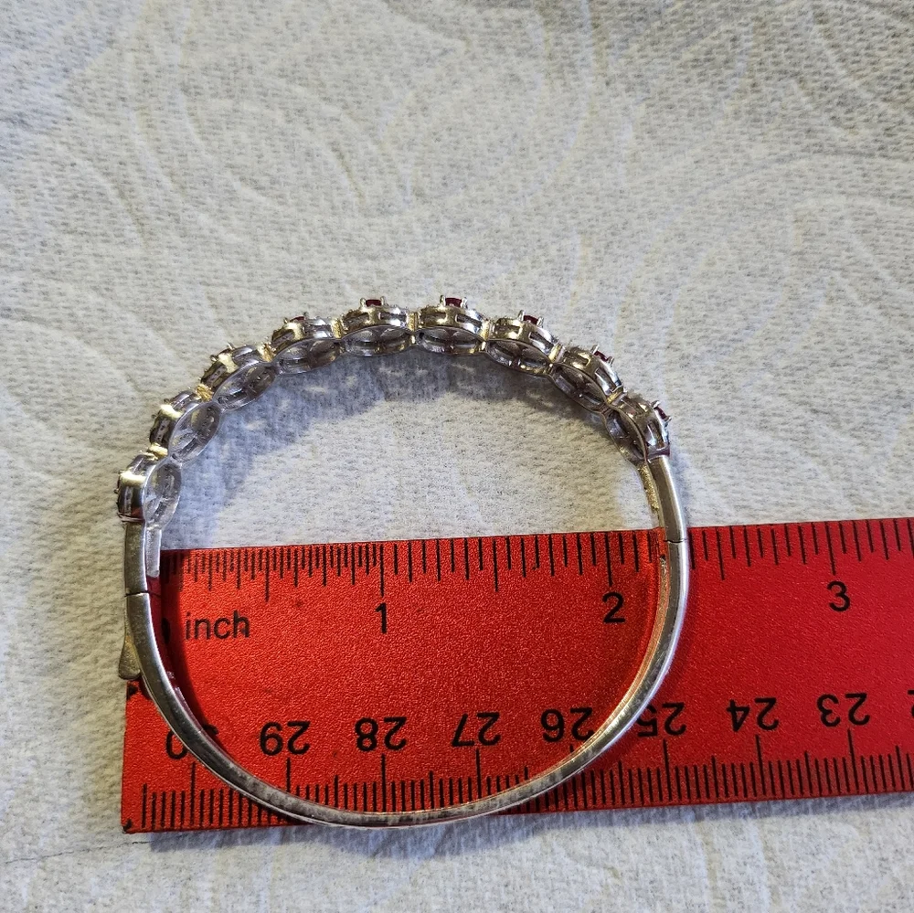 Ruby Bangle in Silver Setting - Picture 8 of 8